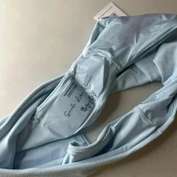 We Wore What Classic Scoop Bikini Bottom Blue Size XXL NWT - Picture 6 of 6